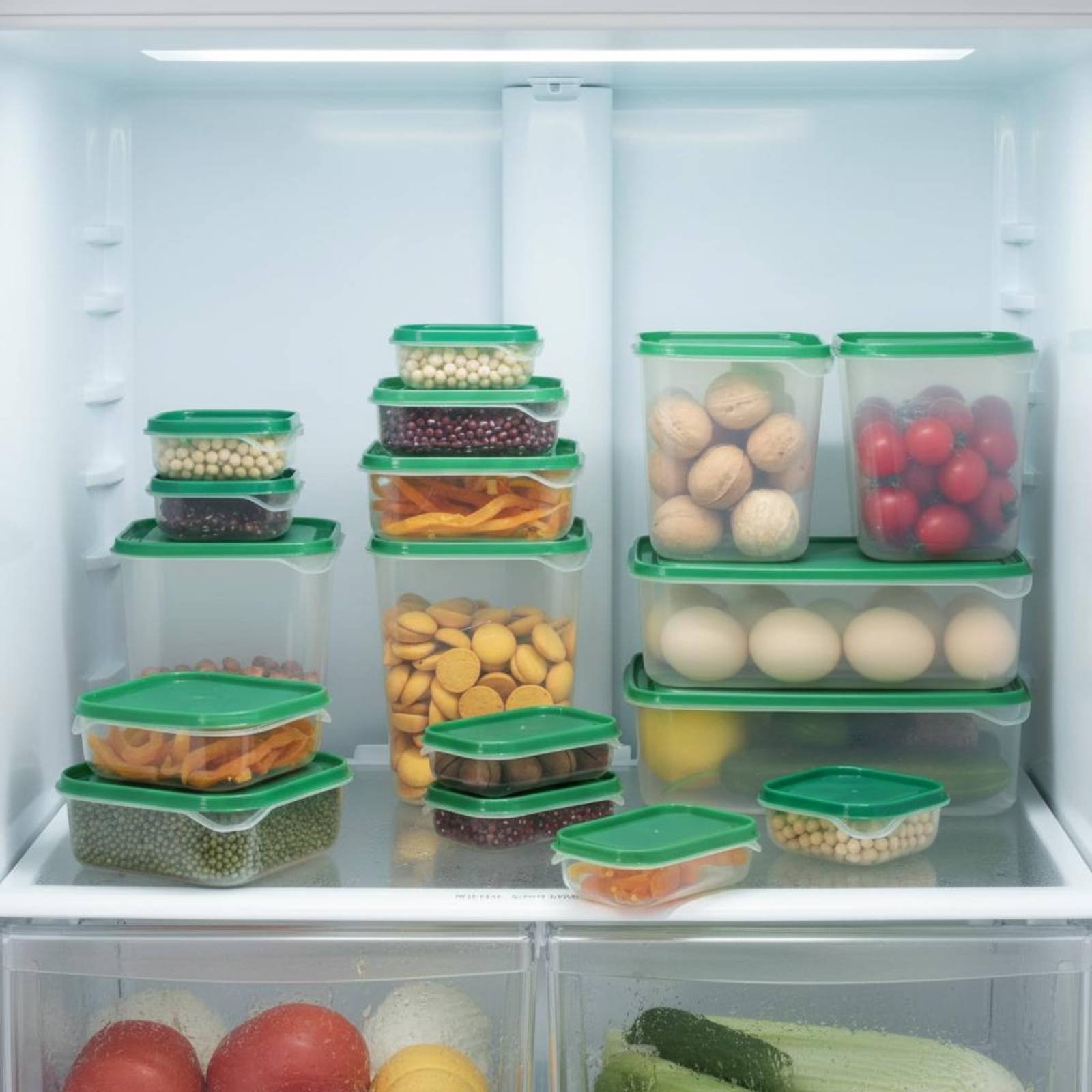 Food Storage Plastic Container - Conjunto de 17 Caixas de Armazenamento
