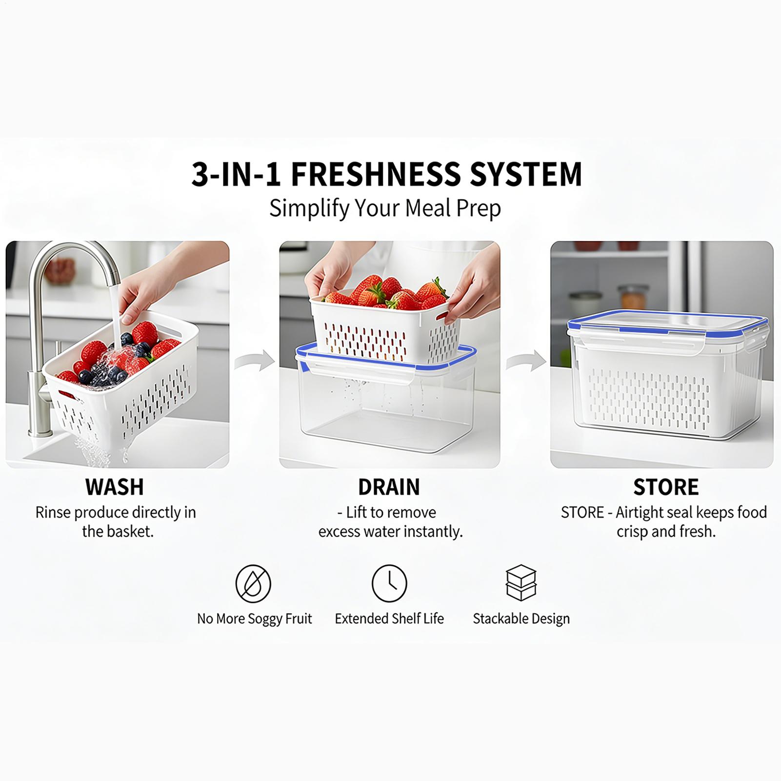 Food Storage Plastic Container - Recipiente de armazenamento de alimentos 4