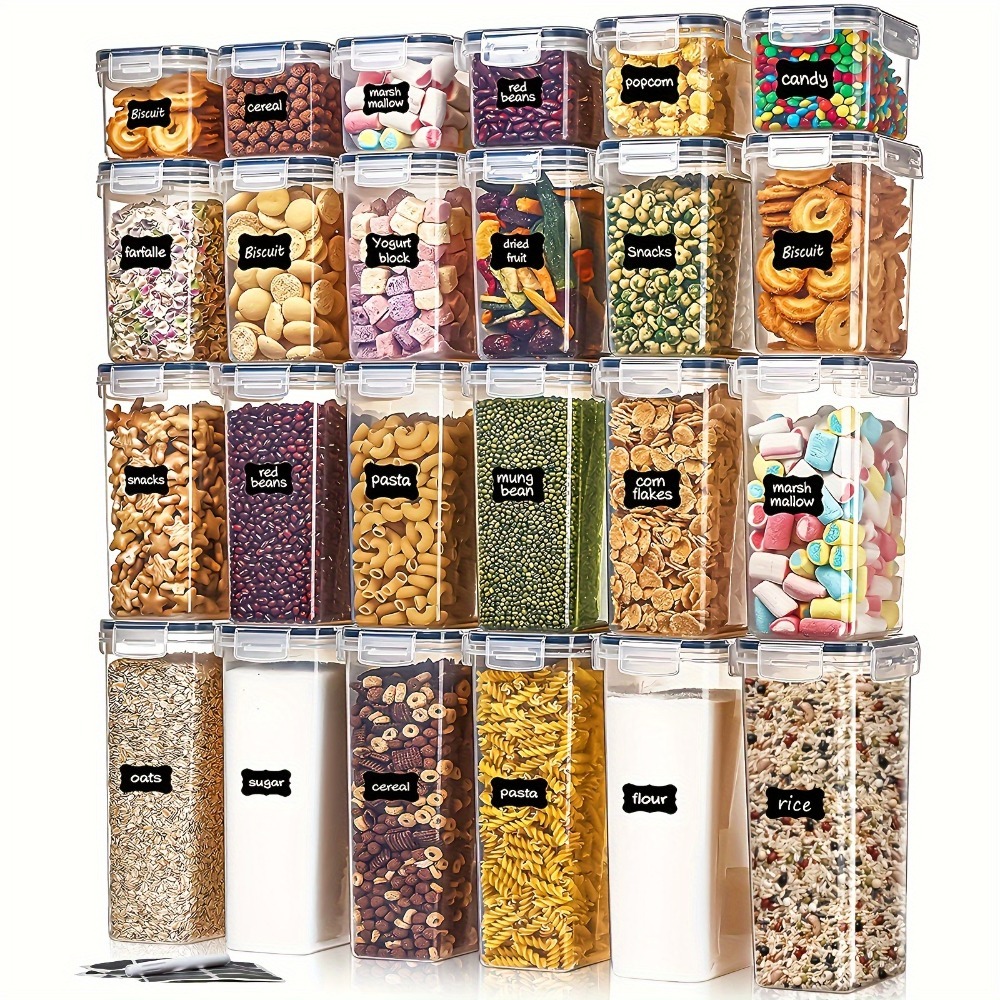 Food Storage Organization - Conjunto de 24 Peças: 12 Potes