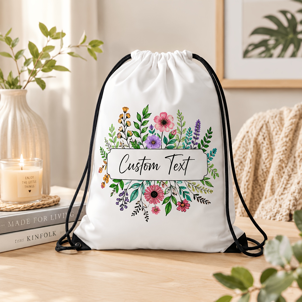 Food Storage Name - Saco com cordão personalizado, nome personalizado,