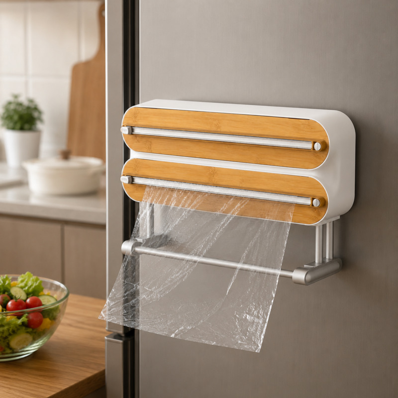 Food Storage Organization - Dispensador de Filme Plástico Magnético com