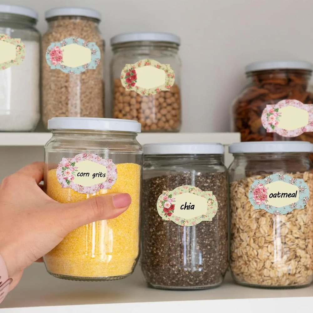 Food Storage Name - 250 Etiquetas de Nome com Motivo