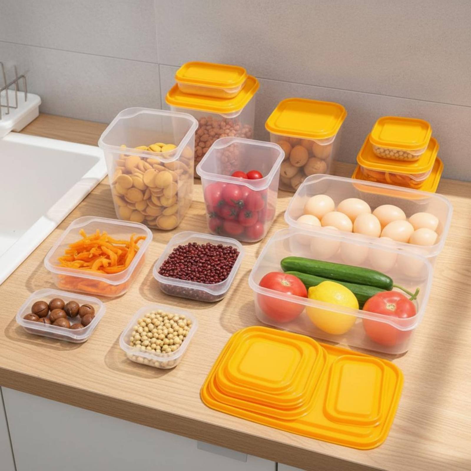 Conjunto de 17 Caixas de Armaz - Food Storage Plastic Container avaliação e preço