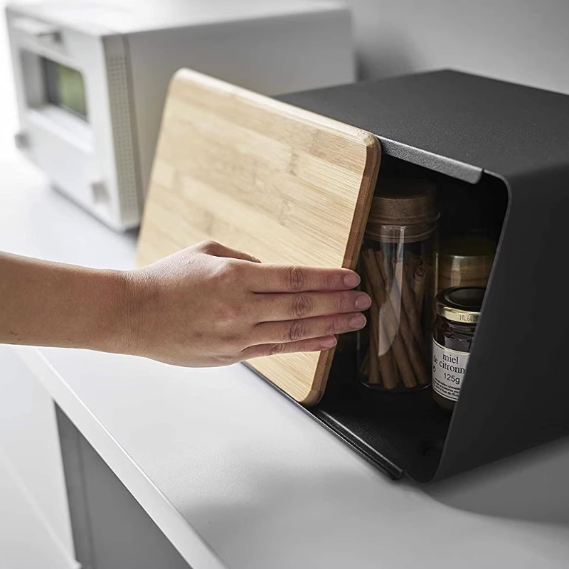 Caixa de pão de bambu para arm - Food Storage Organization avaliação e preço