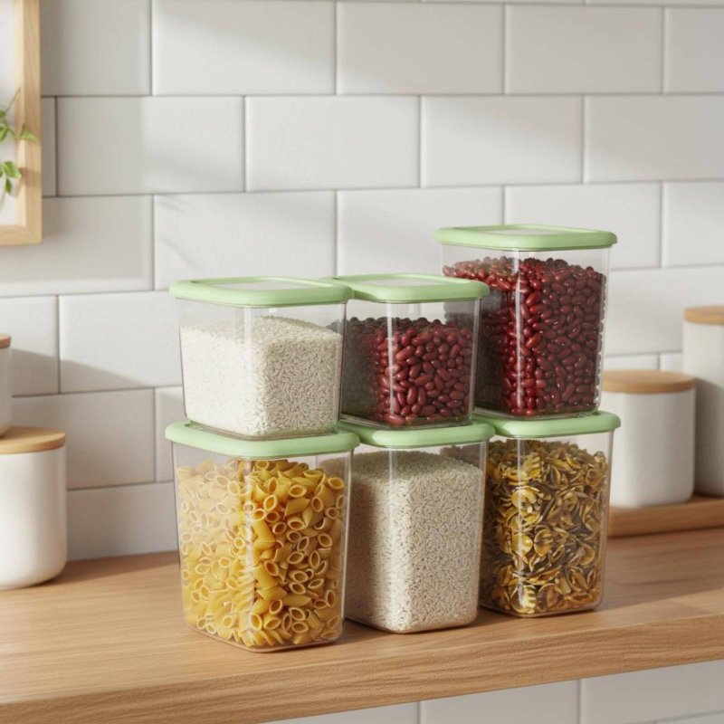 Conjunto de 6 Recipientes Herm - Food Storage Organization avaliação e preço