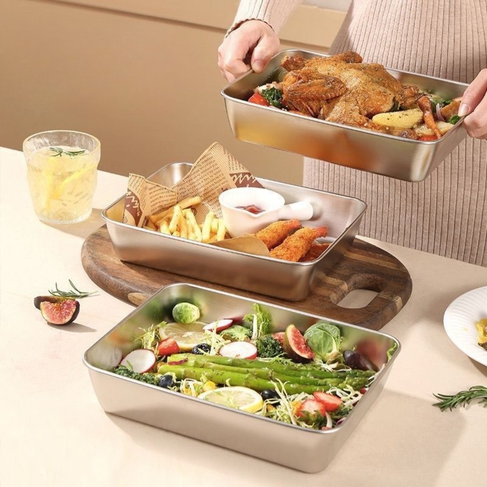 Bandeja de Servir em Aço Inoxi - Food Storage Heat avaliação e preço