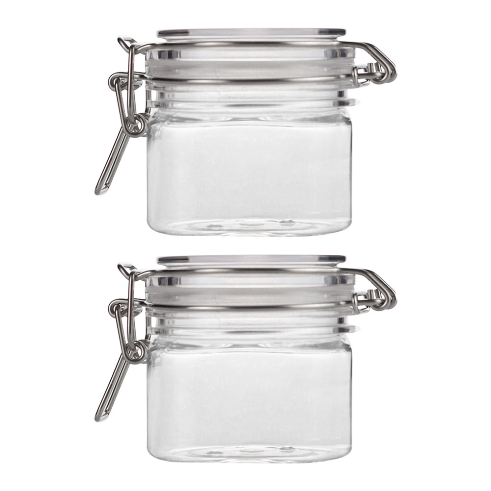 2 Potes Herméticos Transparent - Food Storage Plastic Container avaliação e preço