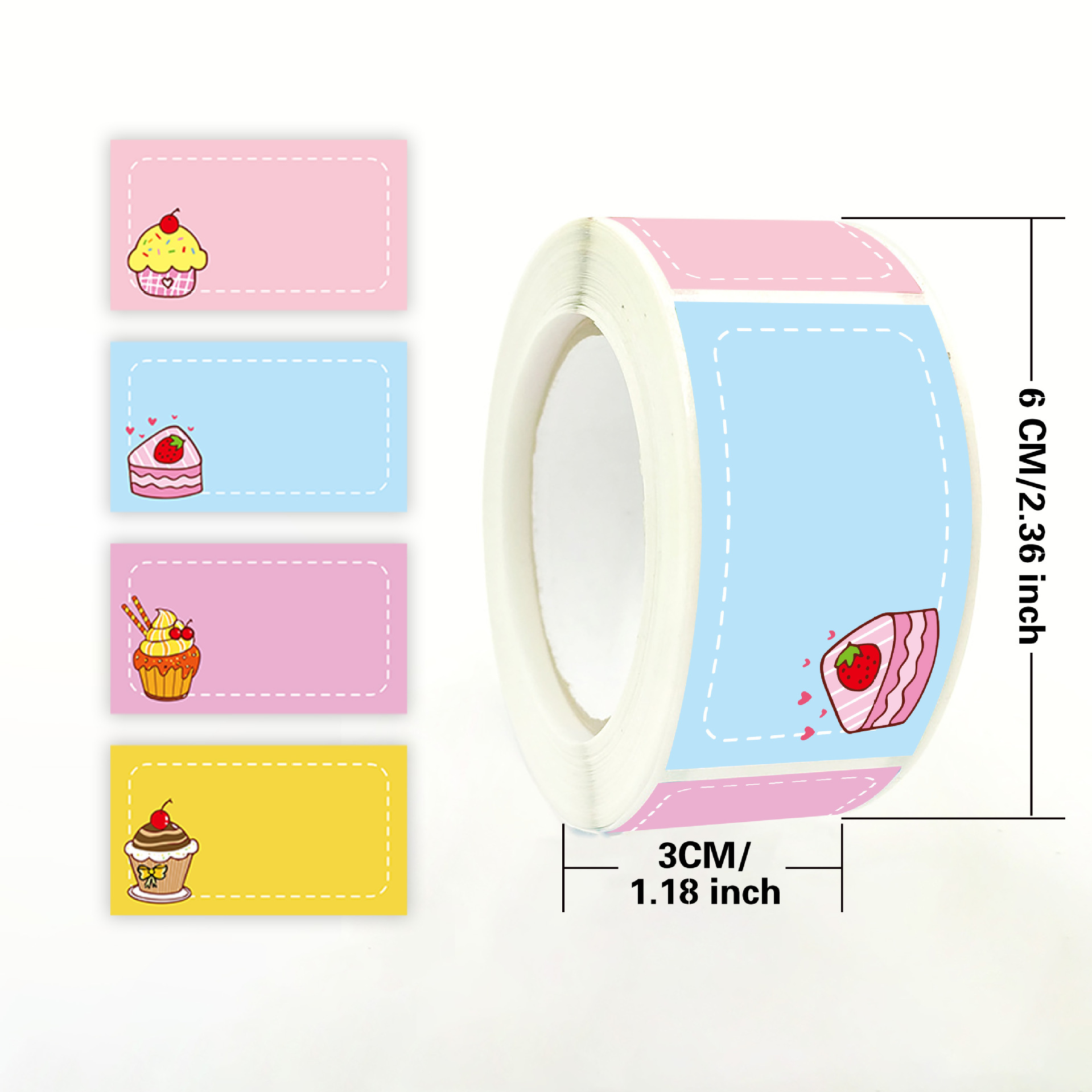 250 pçs/rolo nome dos desenhos - Food Storage Name avaliação e preço