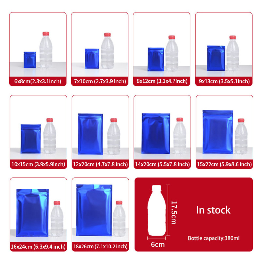 100 unidades de bolsas com zíp - Food Storage Small avaliação e preço